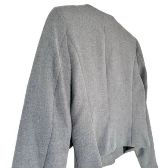 Zara Metal Button Gray Semi Cropped Blazer Size XS - Picture 8 of 12